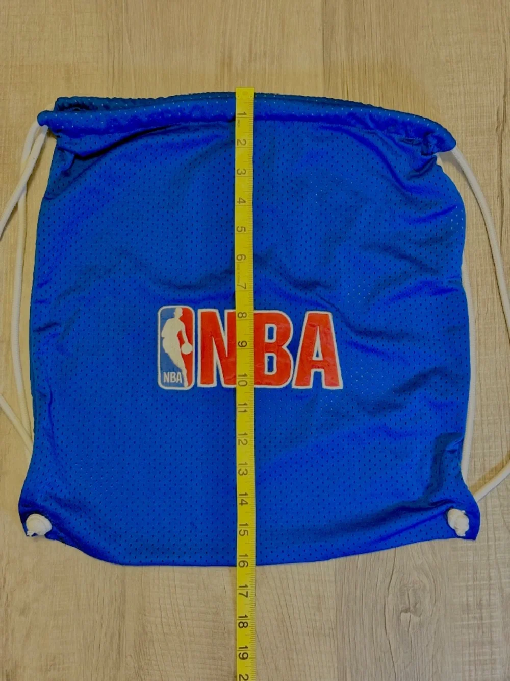 NBA Logo Drawstring Mesh Bag Sporty Jersey Gym Sack Sports Preppy Fitness Gear